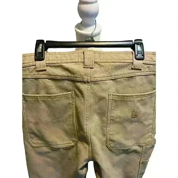 Coleman Pants Men's Khaki Jeans 36 x 32 NWOT Lined Carpenter Flat Front Cotton - Picture 6 of 7